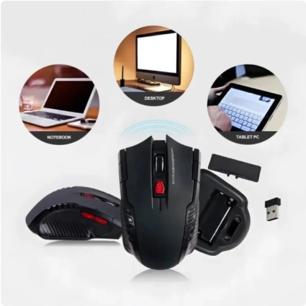2.4G 6 Key Wireless Mouse Optical For Laptop Computer PC Gamer CSGO PUBG